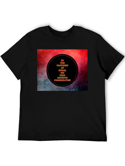 Space Vastness Graphic Black T-Shirt