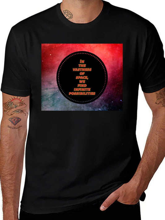 Space Vastness Graphic Black T-Shirt