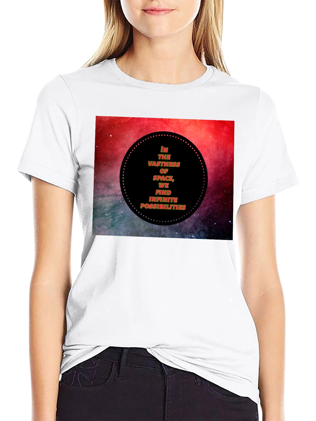 Space Vastness Graphic Black T-Shirt