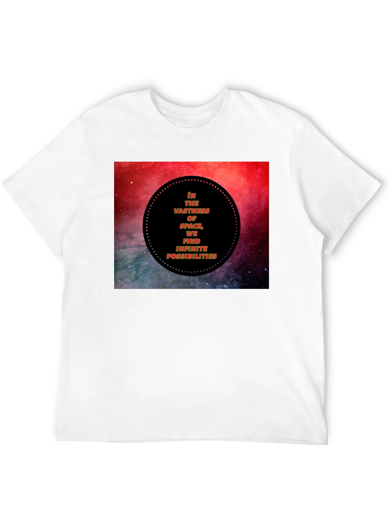 Space Vastness Graphic Black T-Shirt