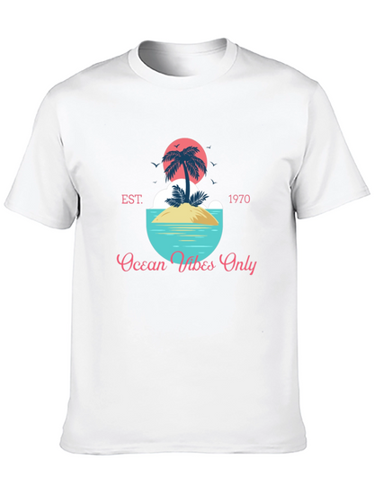 Ocean Vibes Only T-Shirt - Tropical Island Design