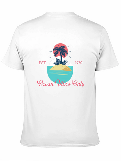 Ocean Vibes Only T-Shirt - Tropical Island Design