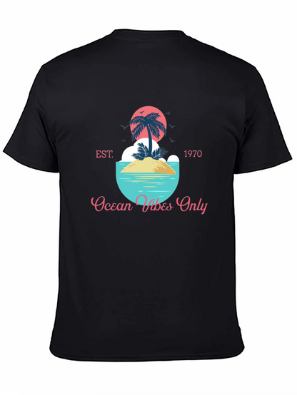 Ocean Vibes Only T-Shirt - Tropical Island Design