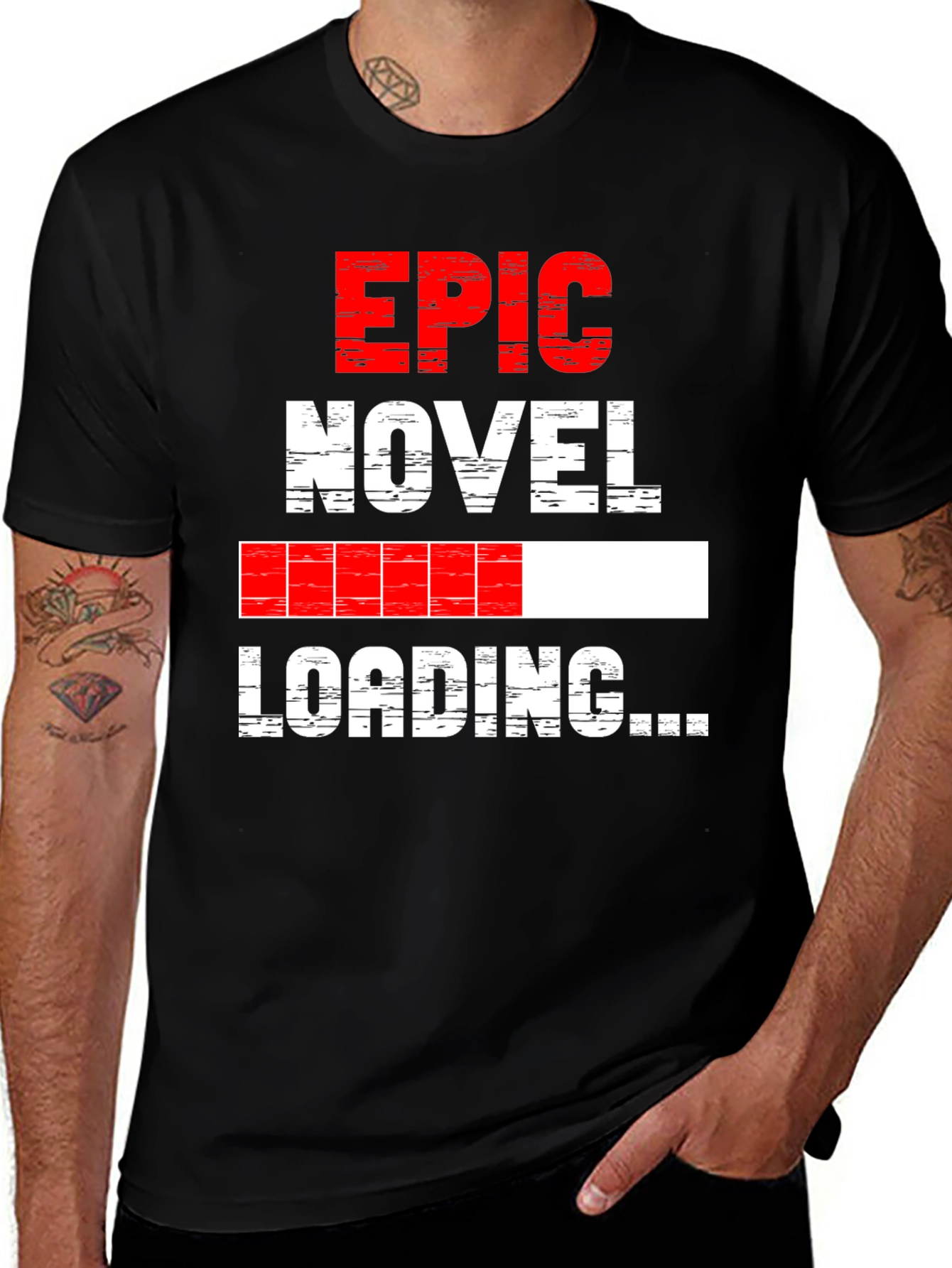 Epic Novel Loading Graphic Tee - Black Cotton Blend