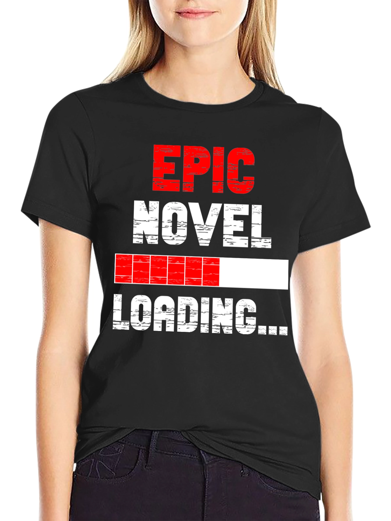 Epic Novel Loading Graphic Tee - Black Cotton Blend