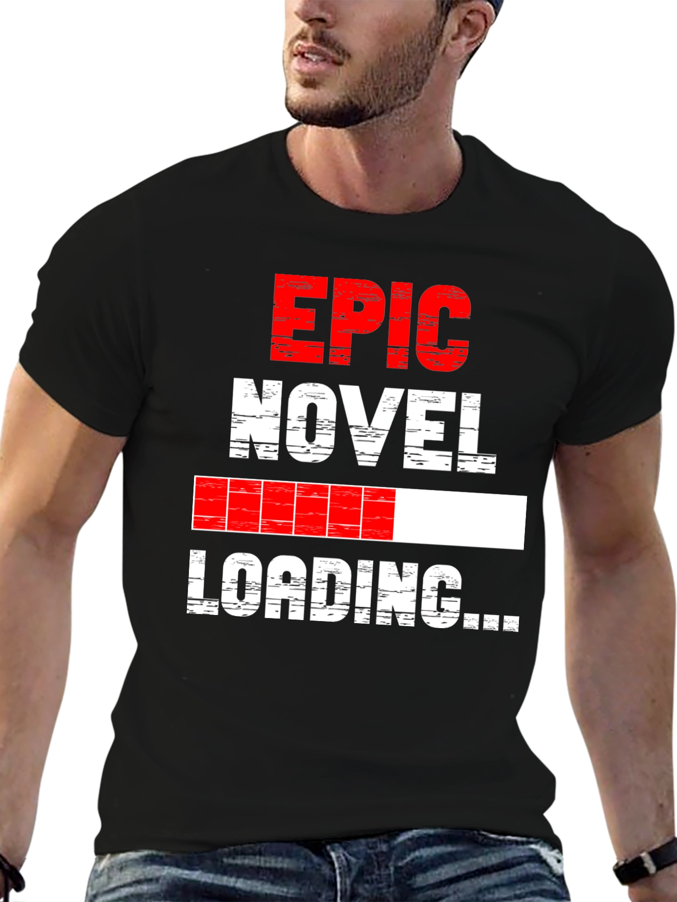 Epic Novel Loading Graphic Tee - Black Cotton Blend