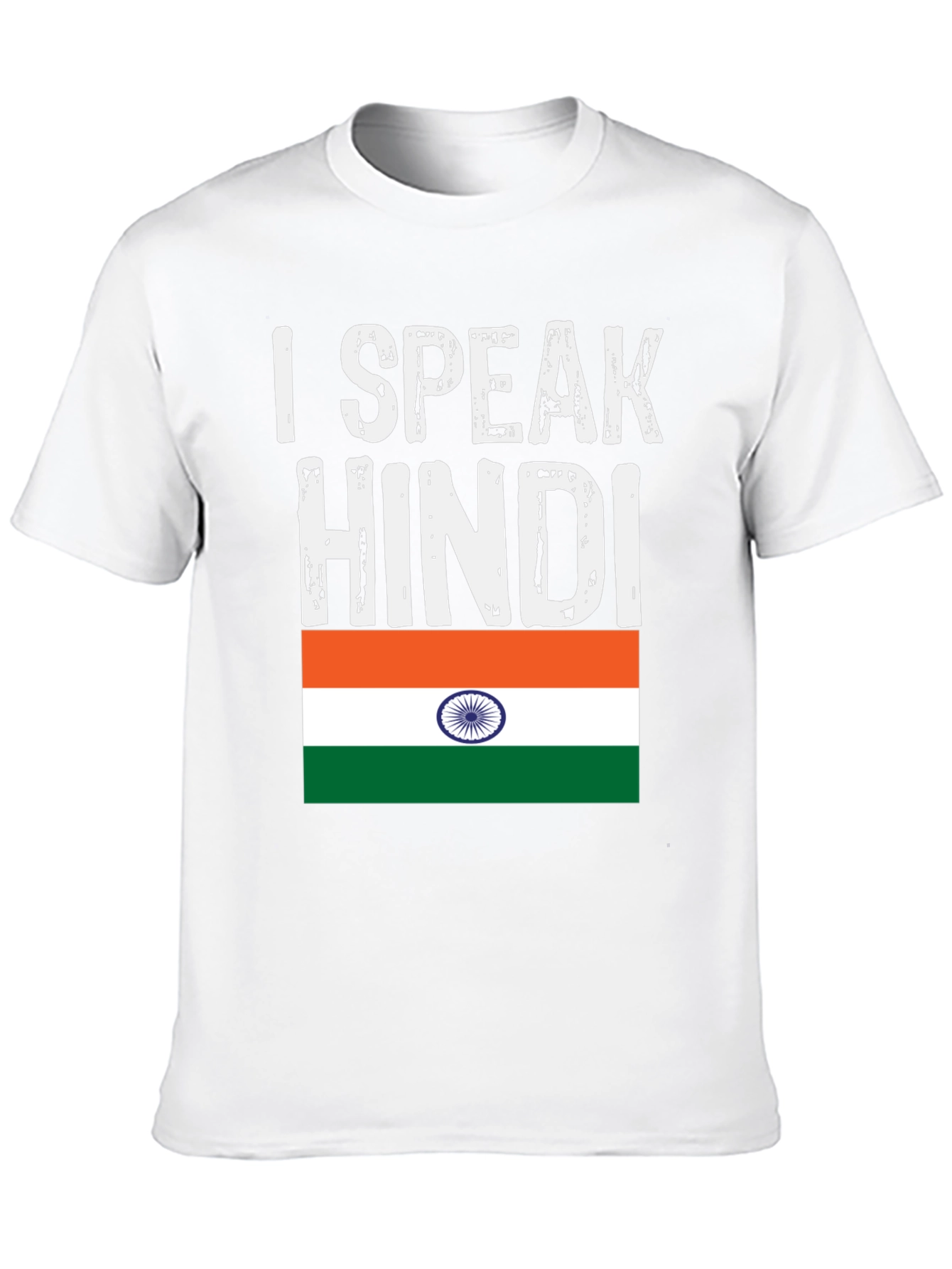 I Speak Hindi India Flag Graphic T-Shirt