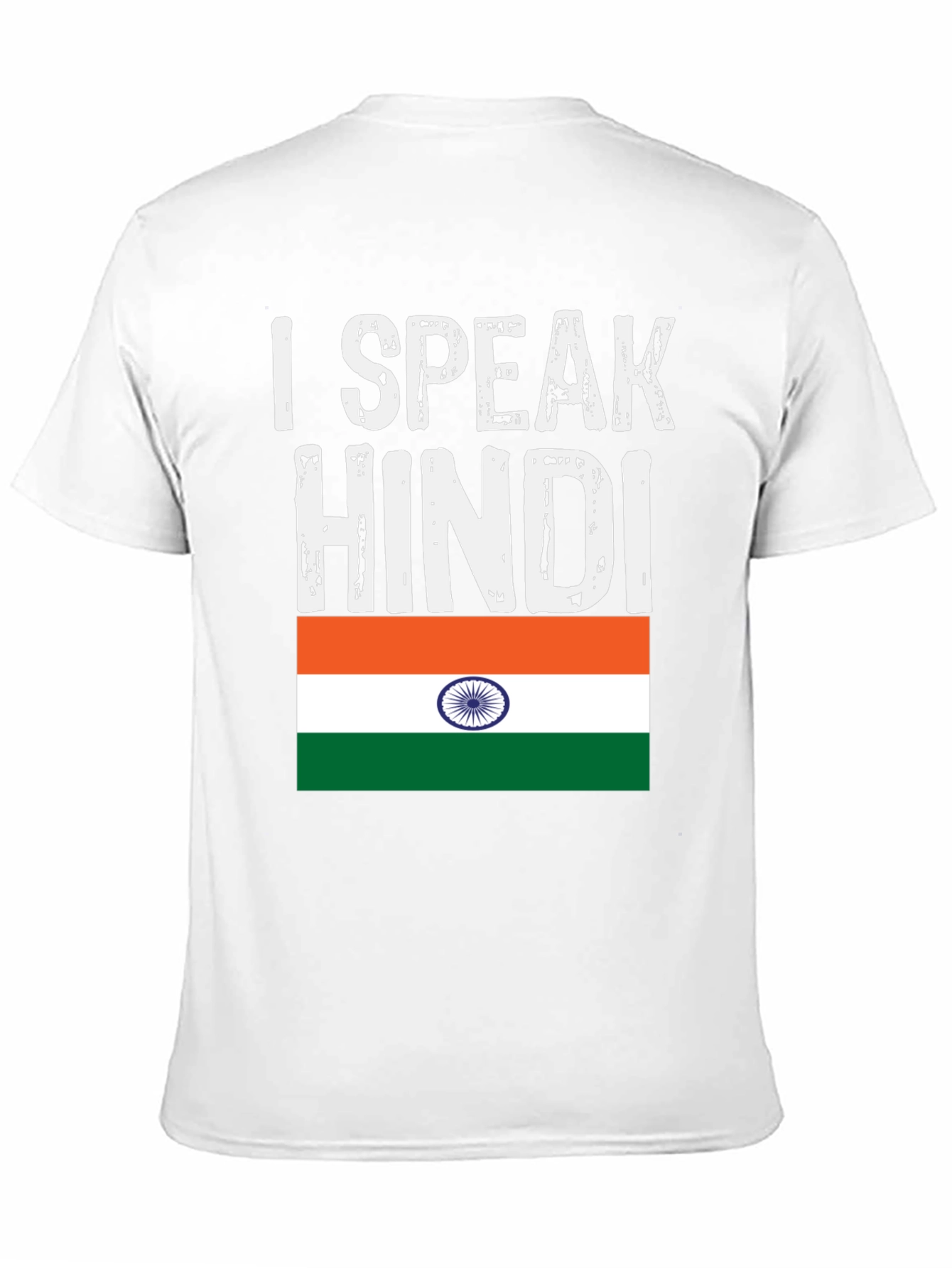 I Speak Hindi India Flag Graphic T-Shirt