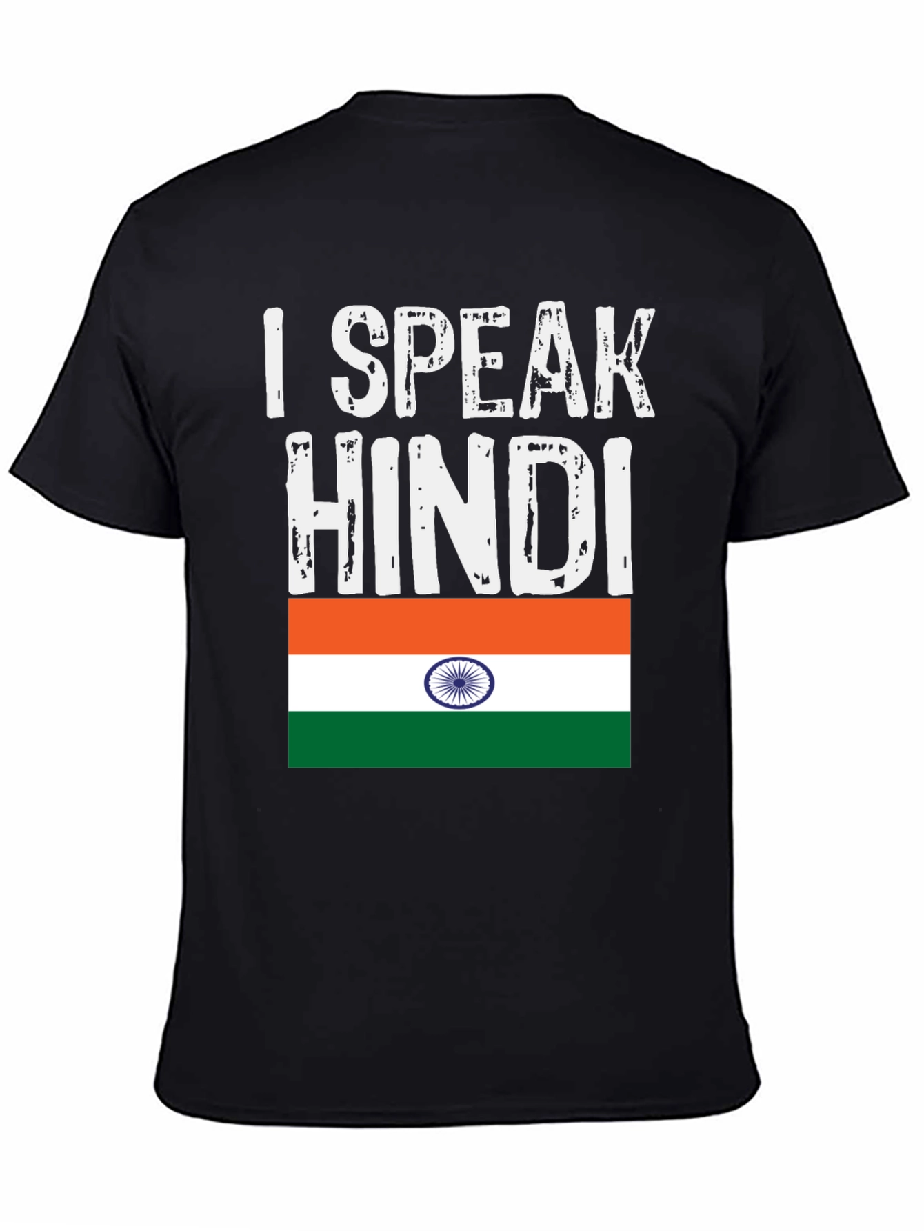 I Speak Hindi India Flag Graphic T-Shirt