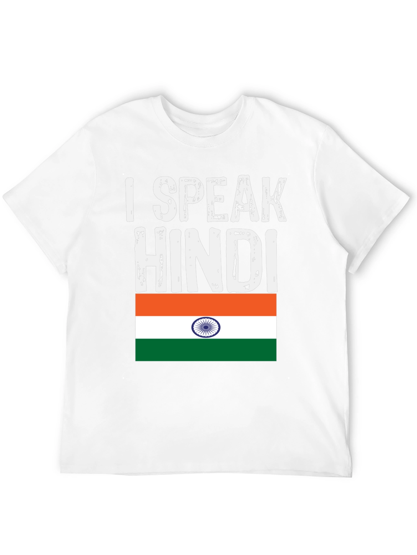 I Speak Hindi India Flag Graphic T-Shirt