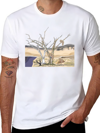 Unique Graphic Tee - Surreal Desert Landscape