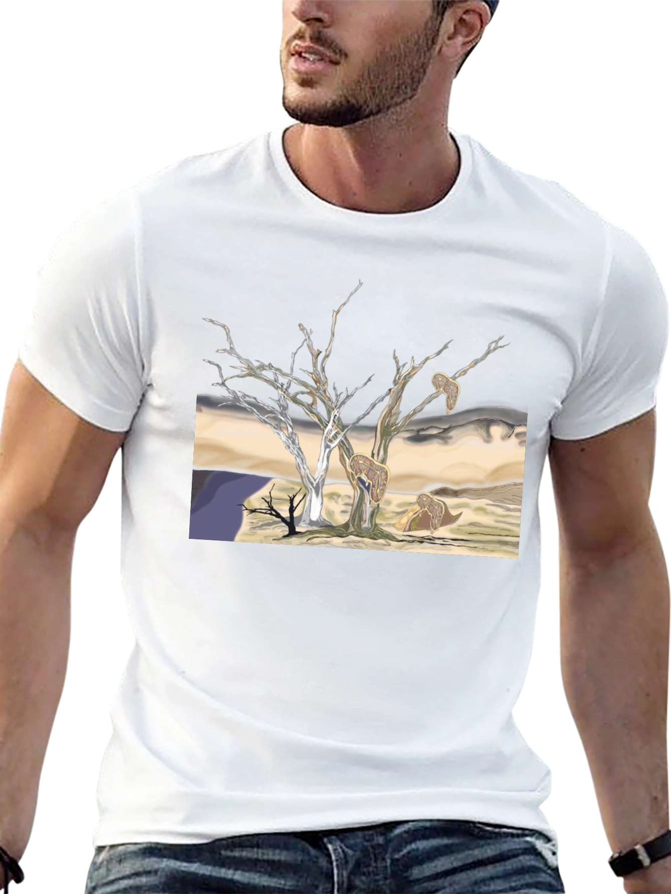 Unique Graphic Tee - Surreal Desert Landscape