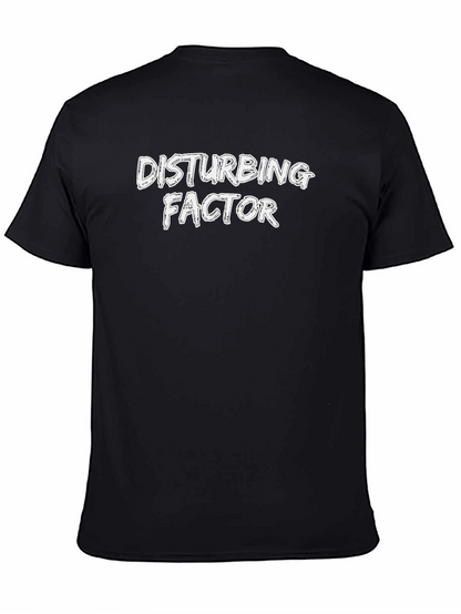 Disturbing Factor Graphic Tee - Black Cotton T-Shirt