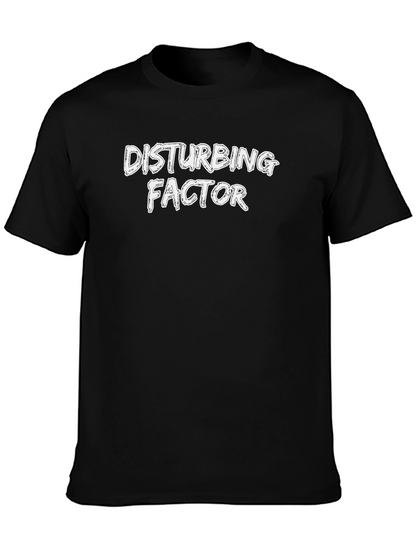 Disturbing Factor Graphic Tee - Black Cotton T-Shirt