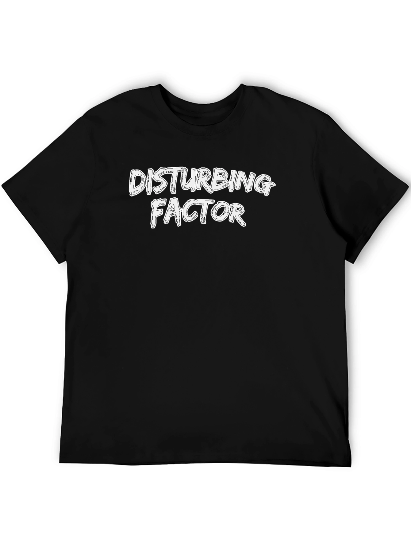 Disturbing Factor Graphic Tee - Black Cotton T-Shirt