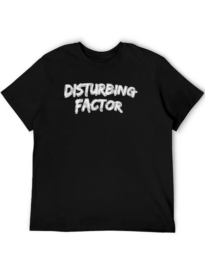 Disturbing Factor Graphic Tee - Black Cotton T-Shirt