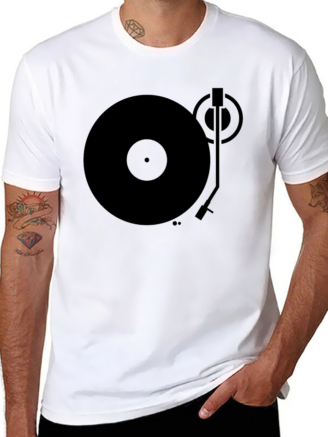 Retro Record Player Graphic T-Shirt
