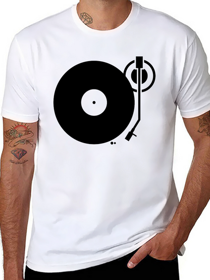 Retro Record Player Graphic T-Shirt