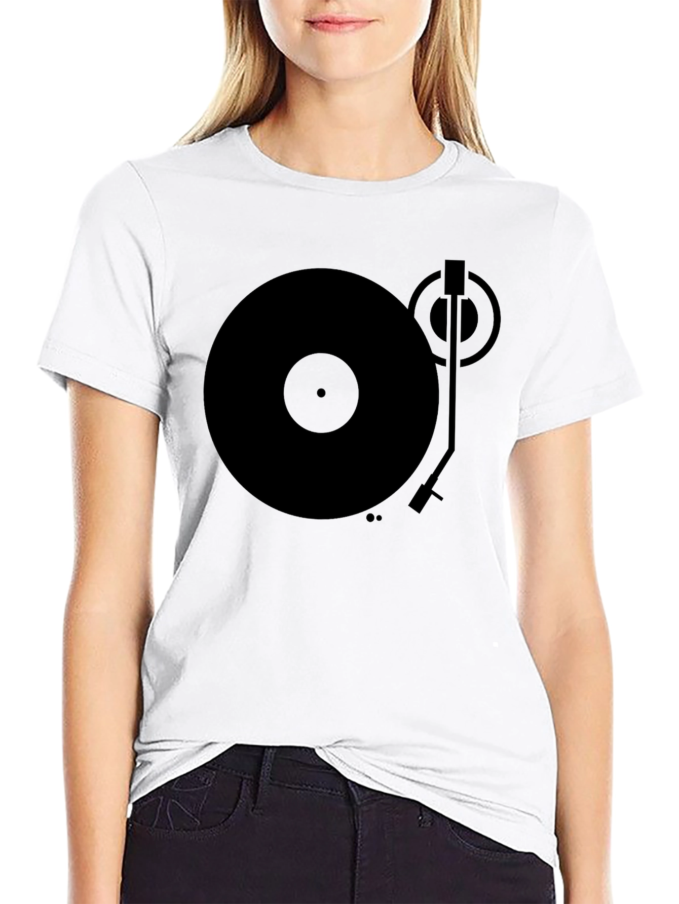 Retro Record Player Graphic T-Shirt