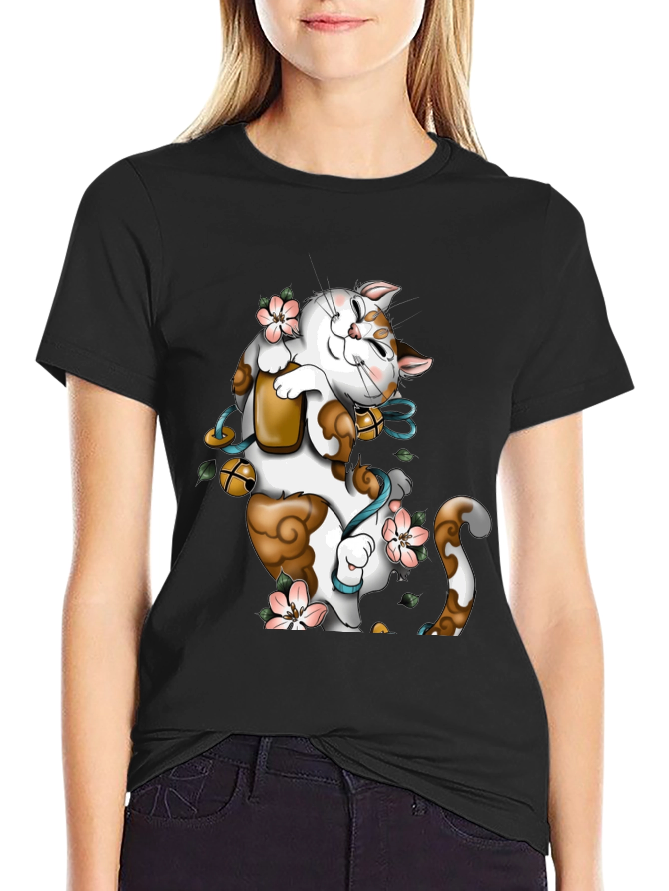 Lucky Cat Graphic T-Shirt