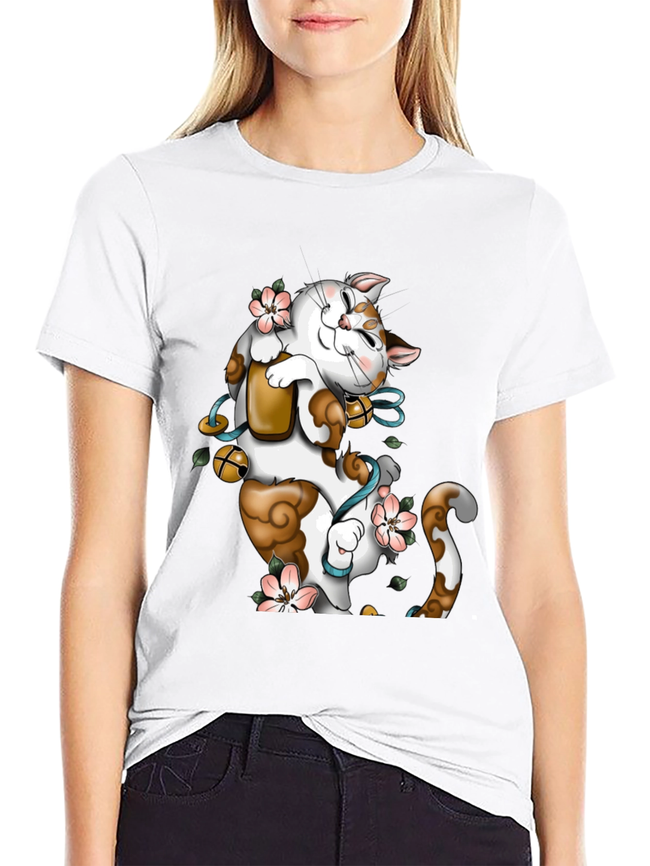 Lucky Cat Graphic T-Shirt