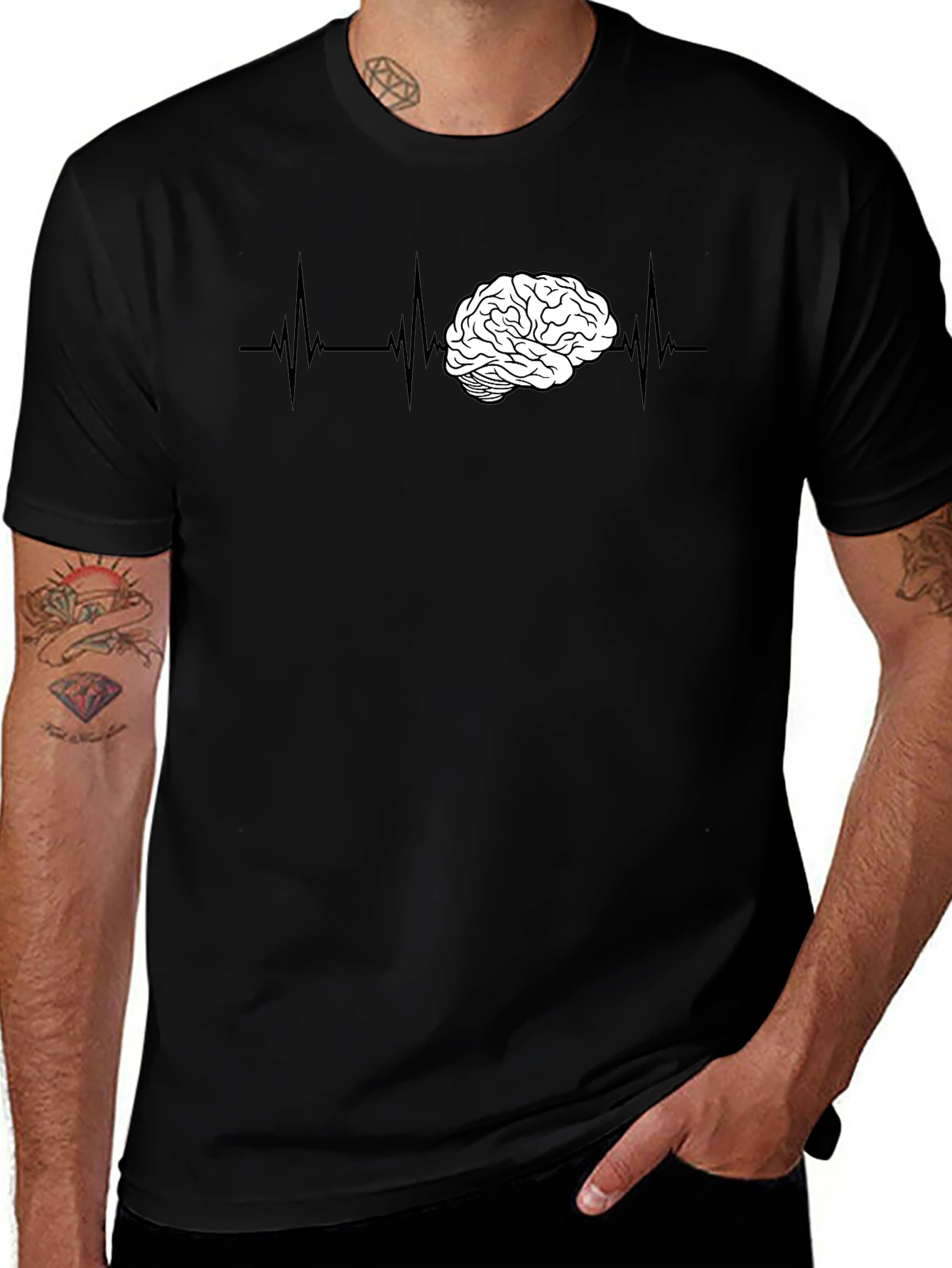 Brain ECG T-Shirt - Smart & Stylish