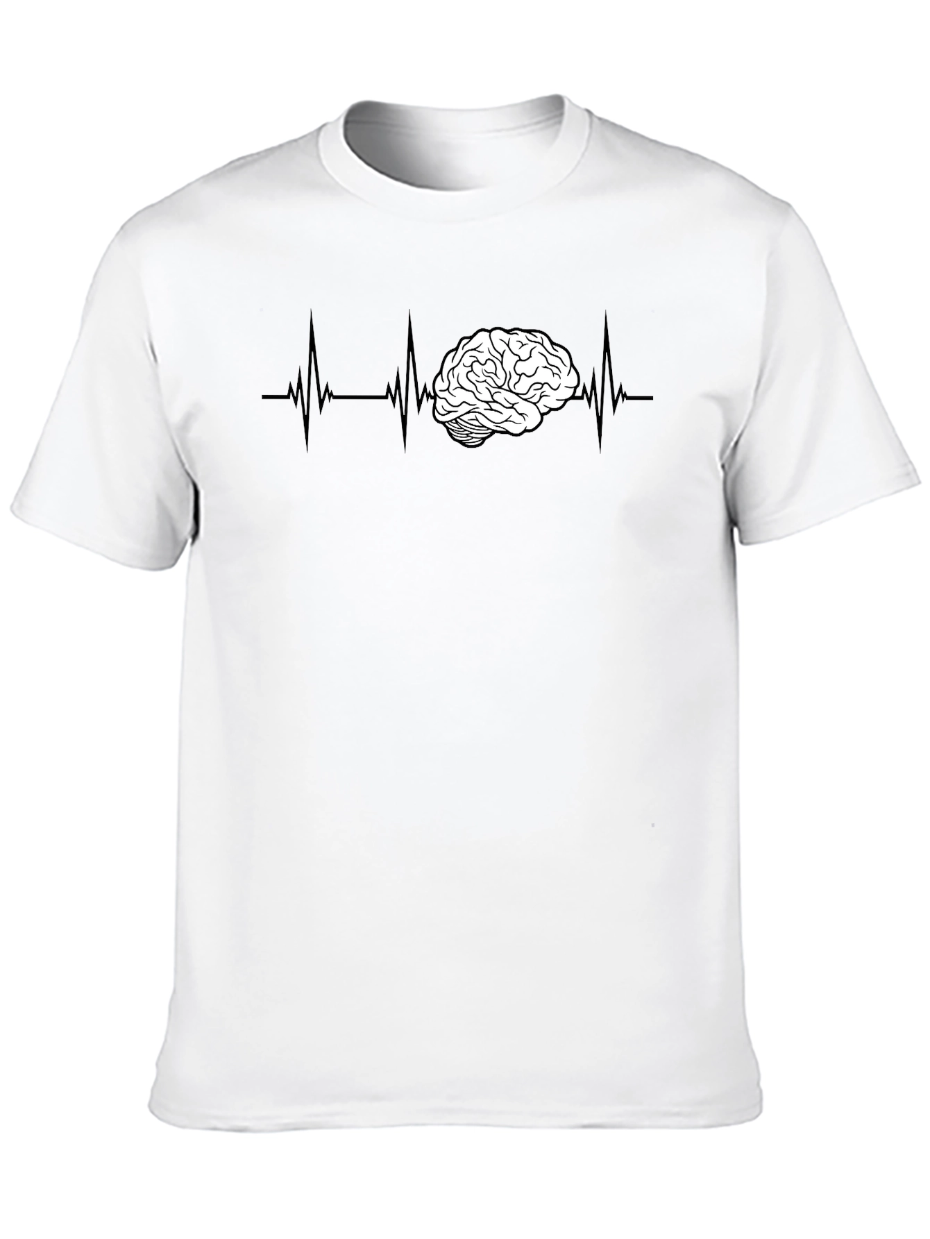 Brain ECG T-Shirt - Smart & Stylish