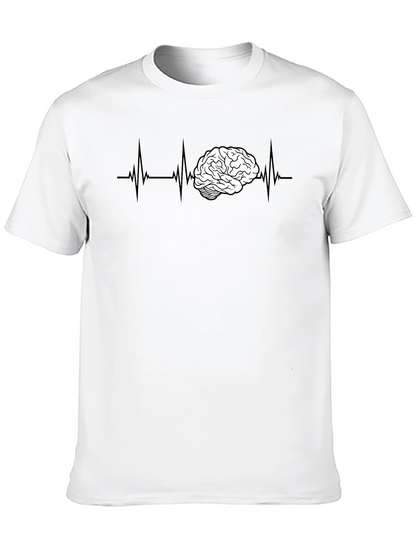 Brain ECG T-Shirt - Smart & Stylish
