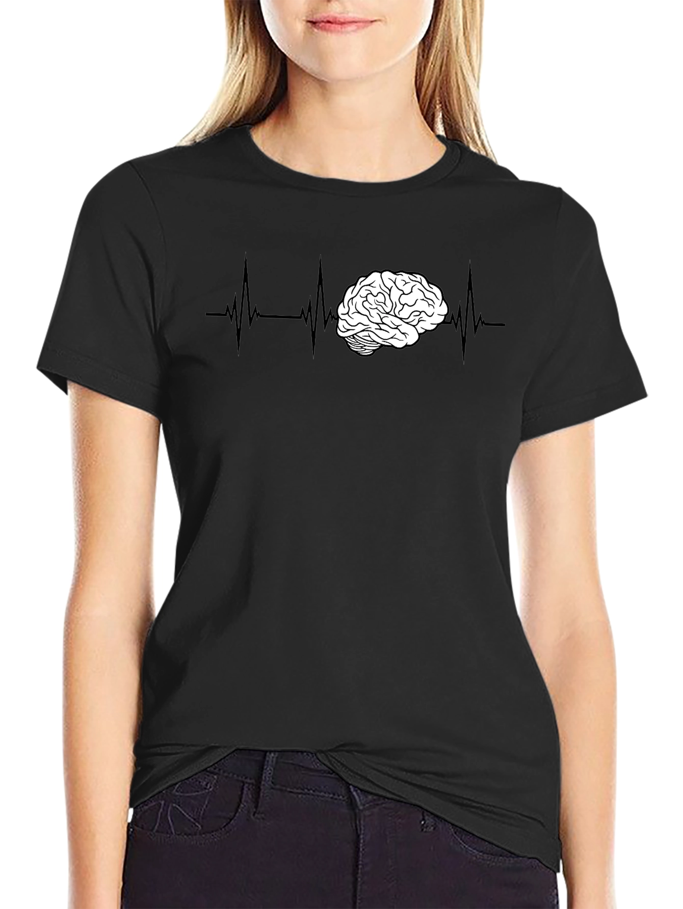 Brain ECG T-Shirt - Smart & Stylish