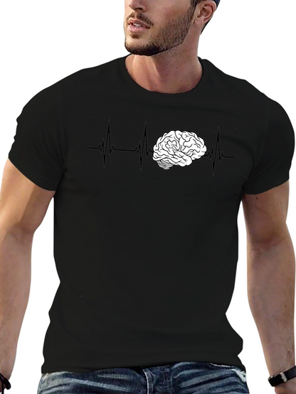 Brain ECG T-Shirt - Smart & Stylish