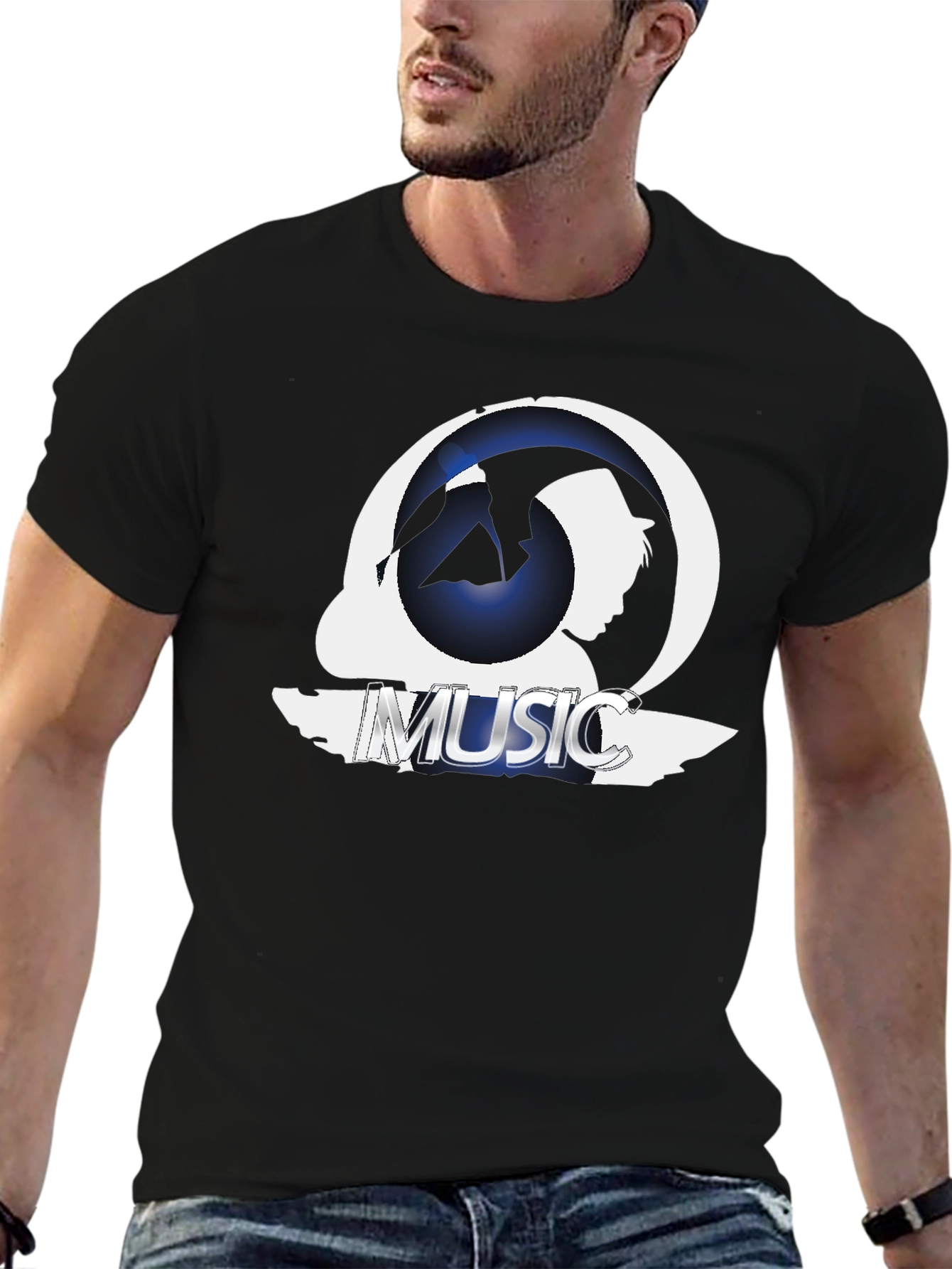 Music Silhouette Graphic T-Shirt