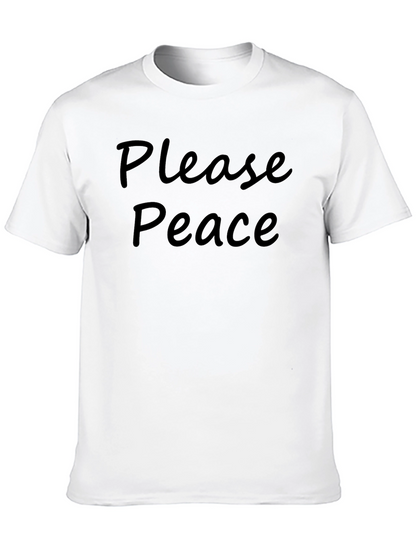 Please Peace T-Shirt - Soft Cotton Blend