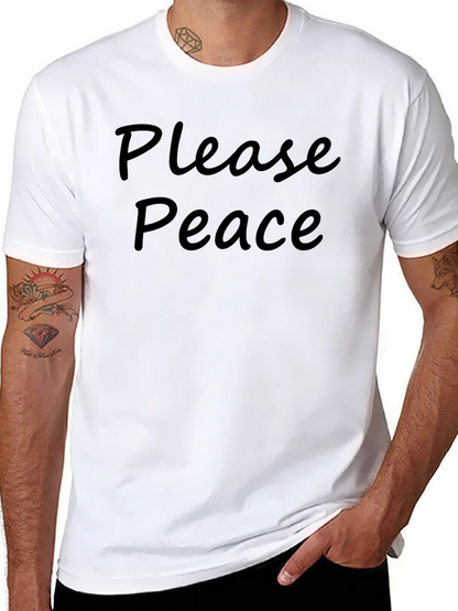 Please Peace T-Shirt - Soft Cotton Blend