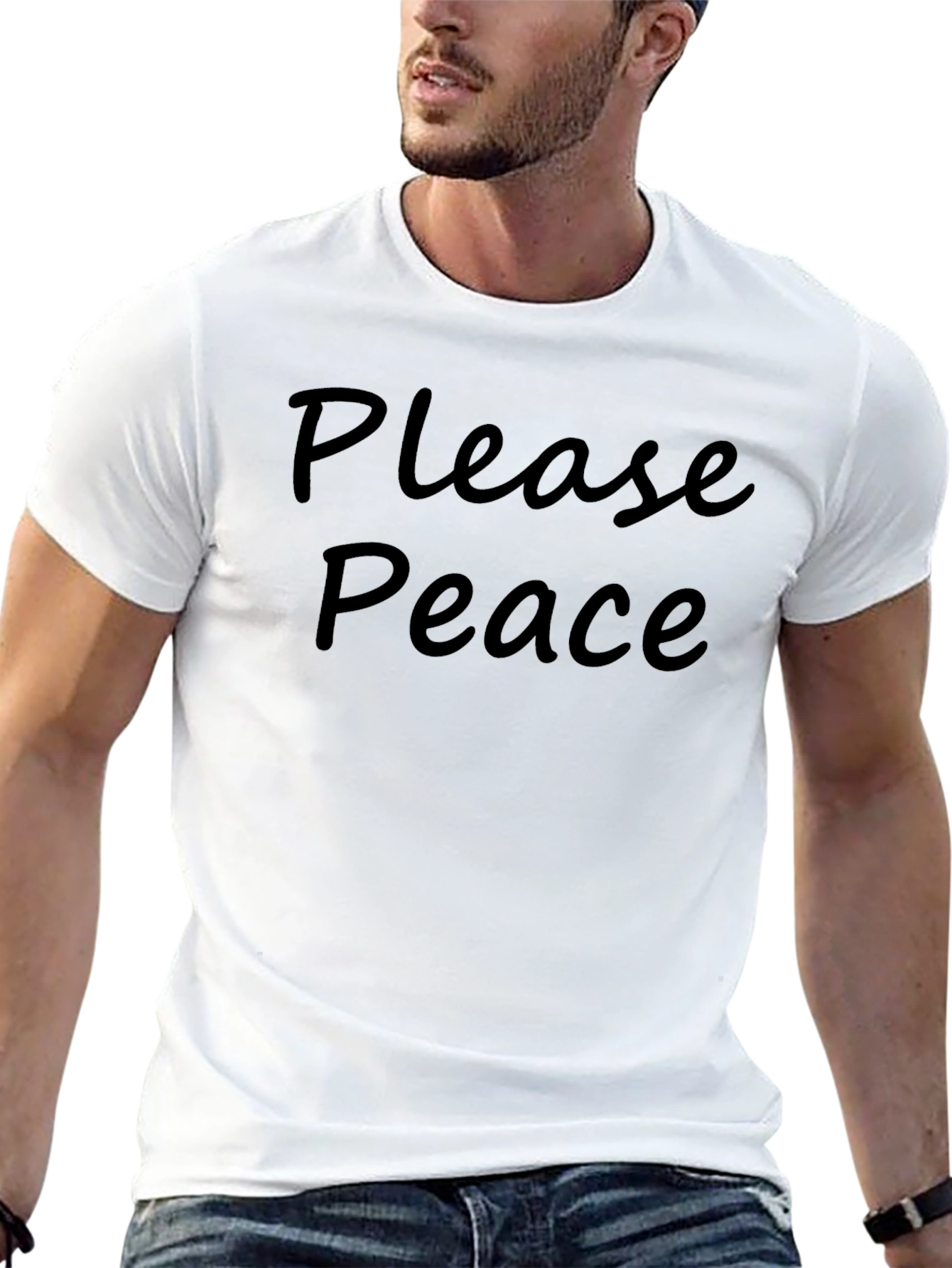 Please Peace T-Shirt - Soft Cotton Blend