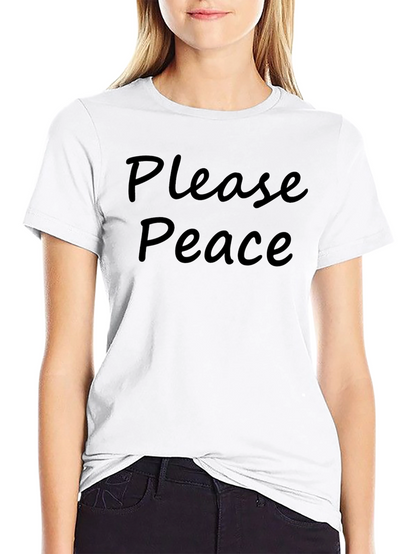 Please Peace T-Shirt - Soft Cotton Blend