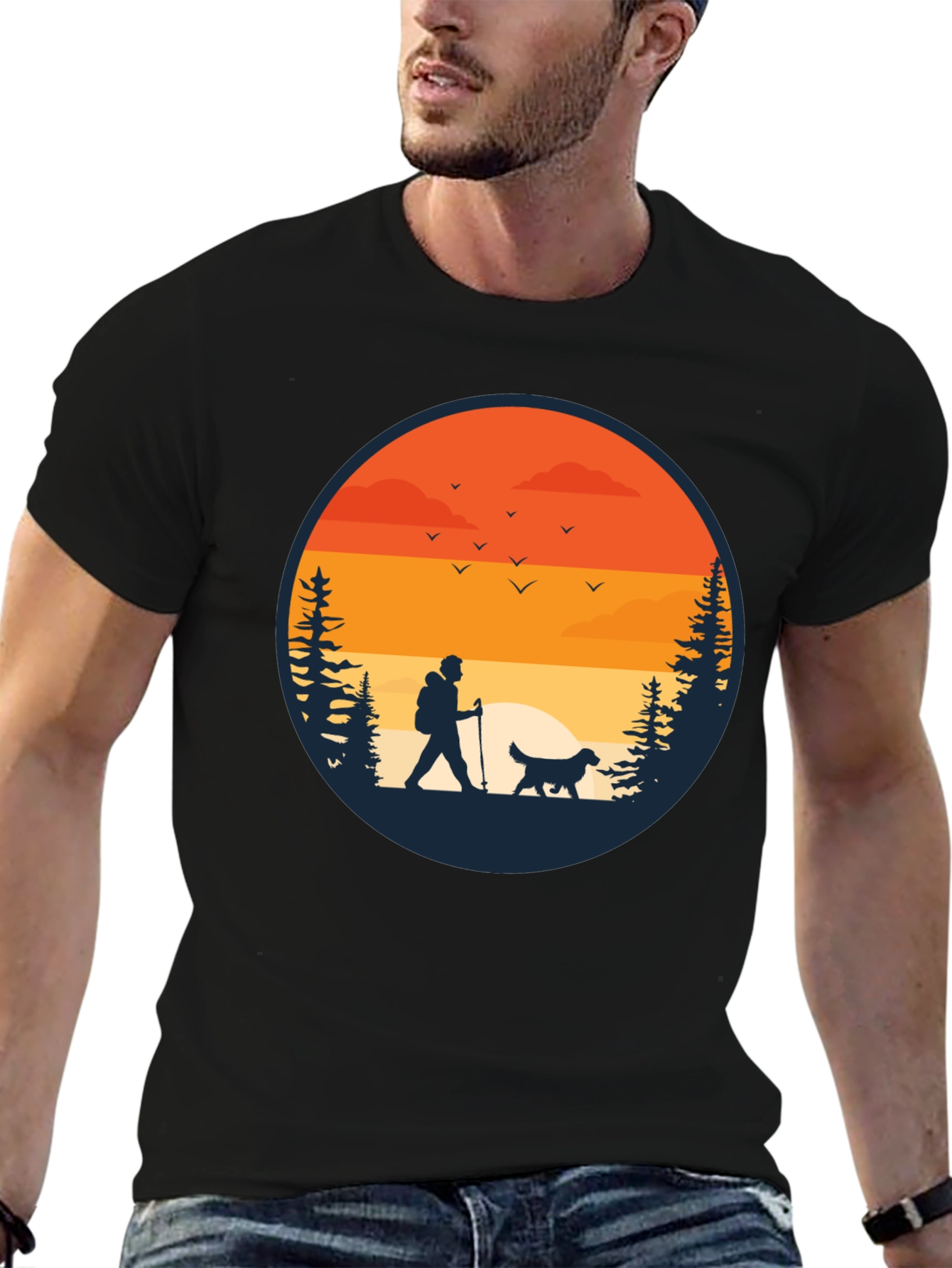 Hiking Silhouette Graphic Tee