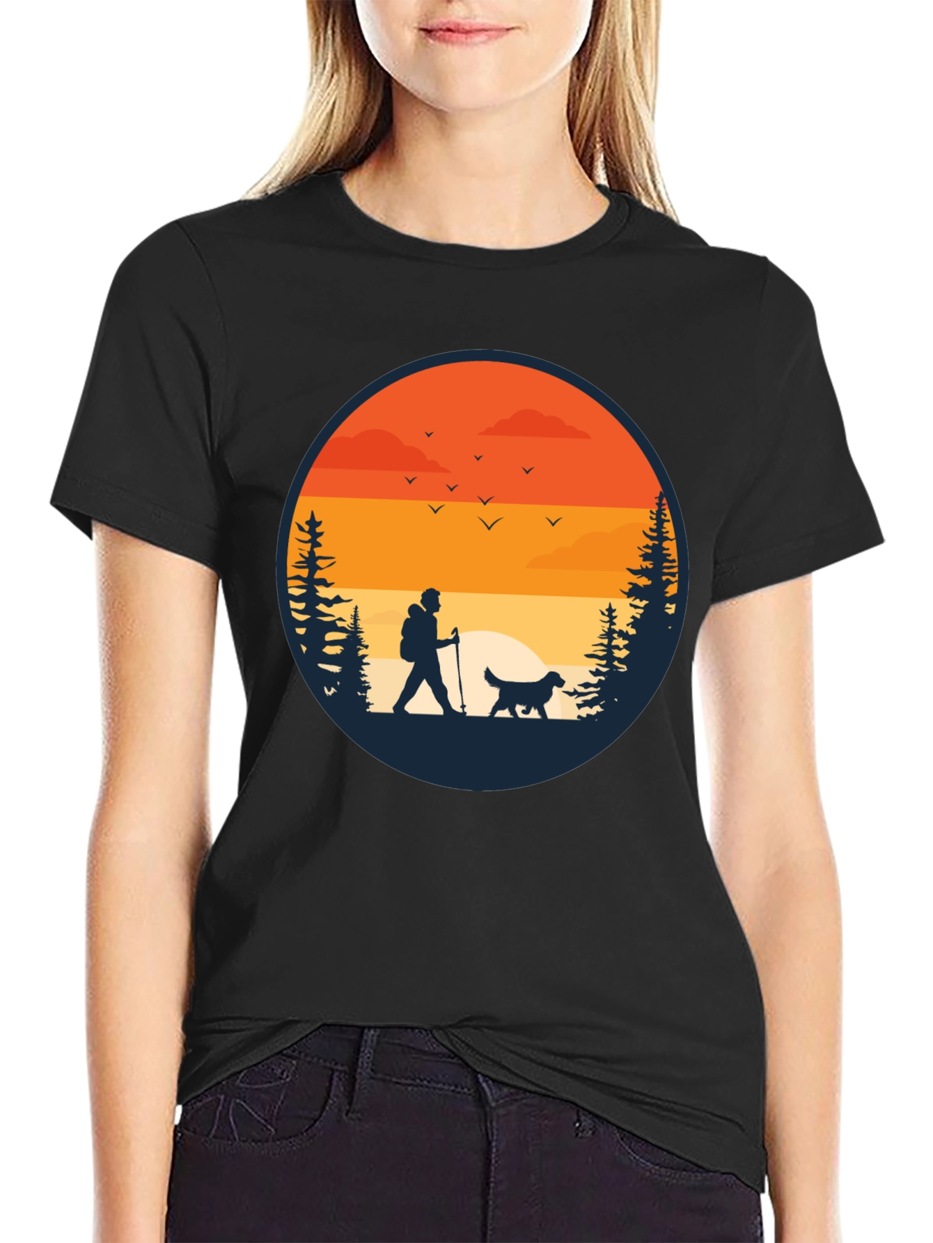 Hiking Silhouette Graphic Tee