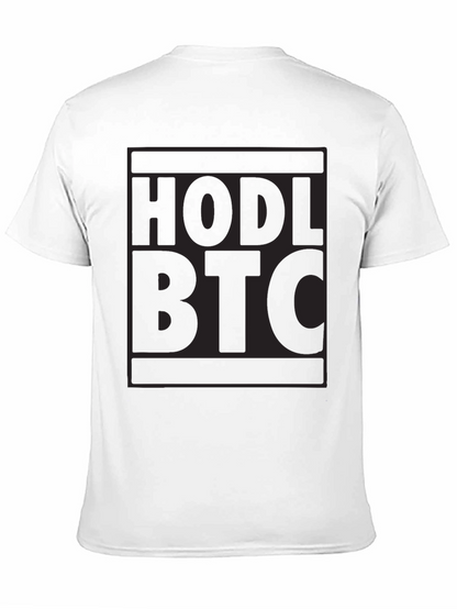 HODL BTC Black T-Shirt Crypto Bitcoin Investor Tee