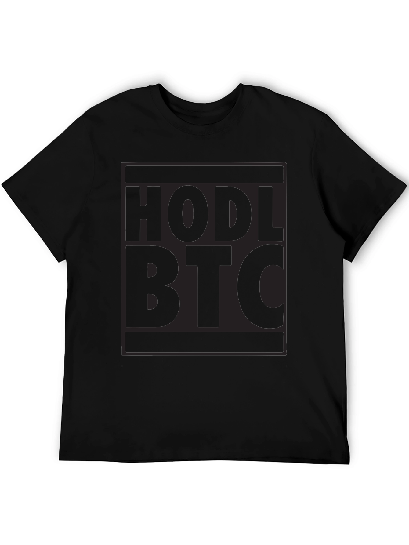HODL BTC Black T-Shirt Crypto Bitcoin Investor Tee