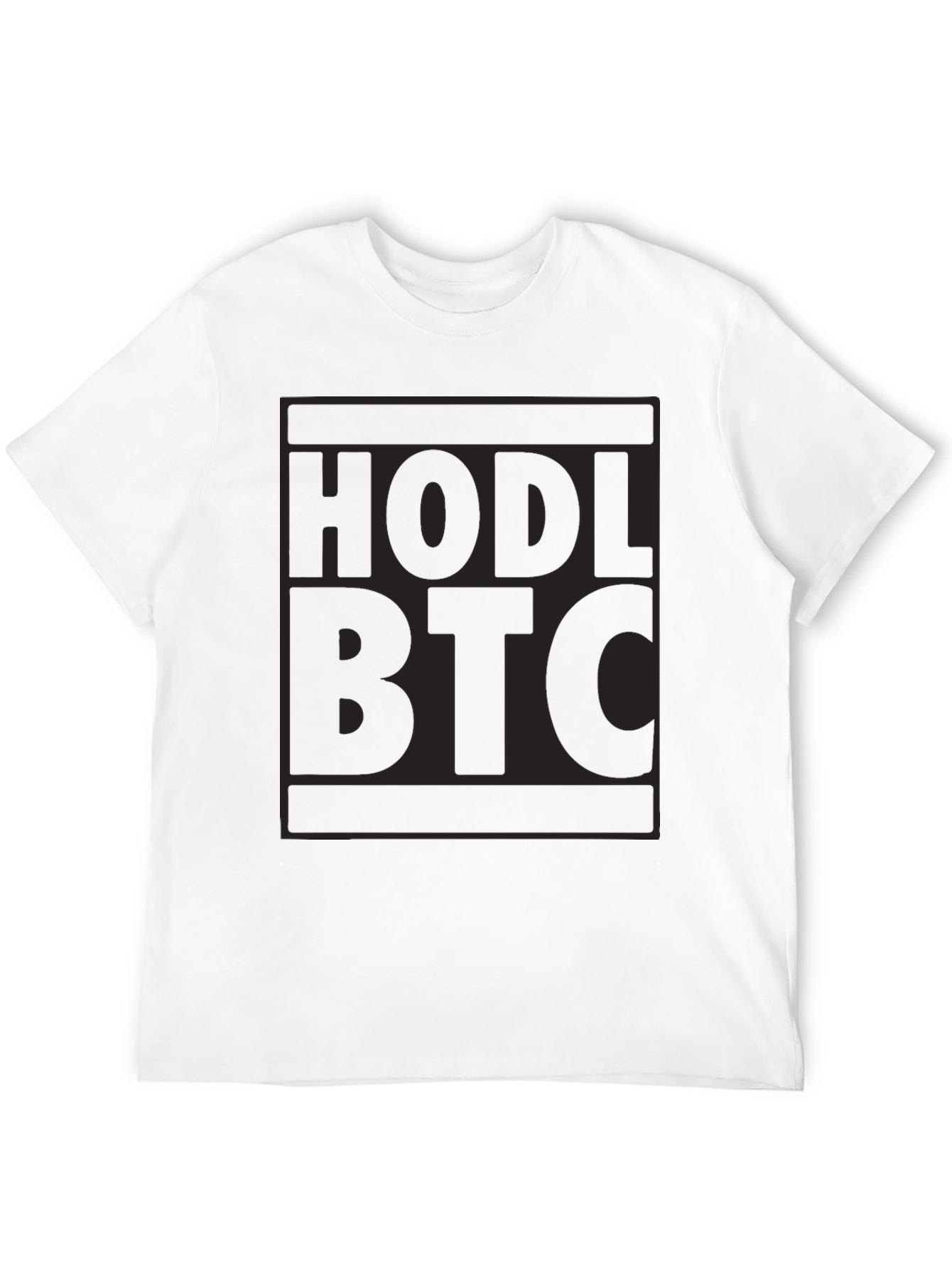 HODL BTC Black T-Shirt Crypto Bitcoin Investor Tee