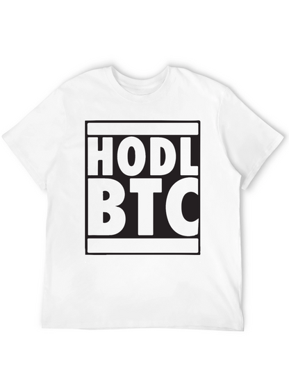 HODL BTC Black T-Shirt Crypto Bitcoin Investor Tee