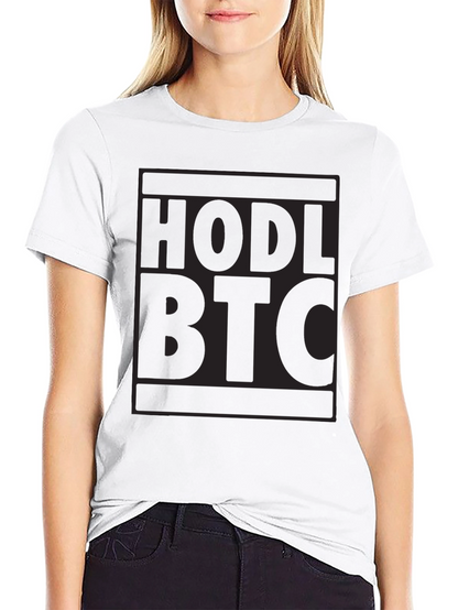 HODL BTC Black T-Shirt Crypto Bitcoin Investor Tee