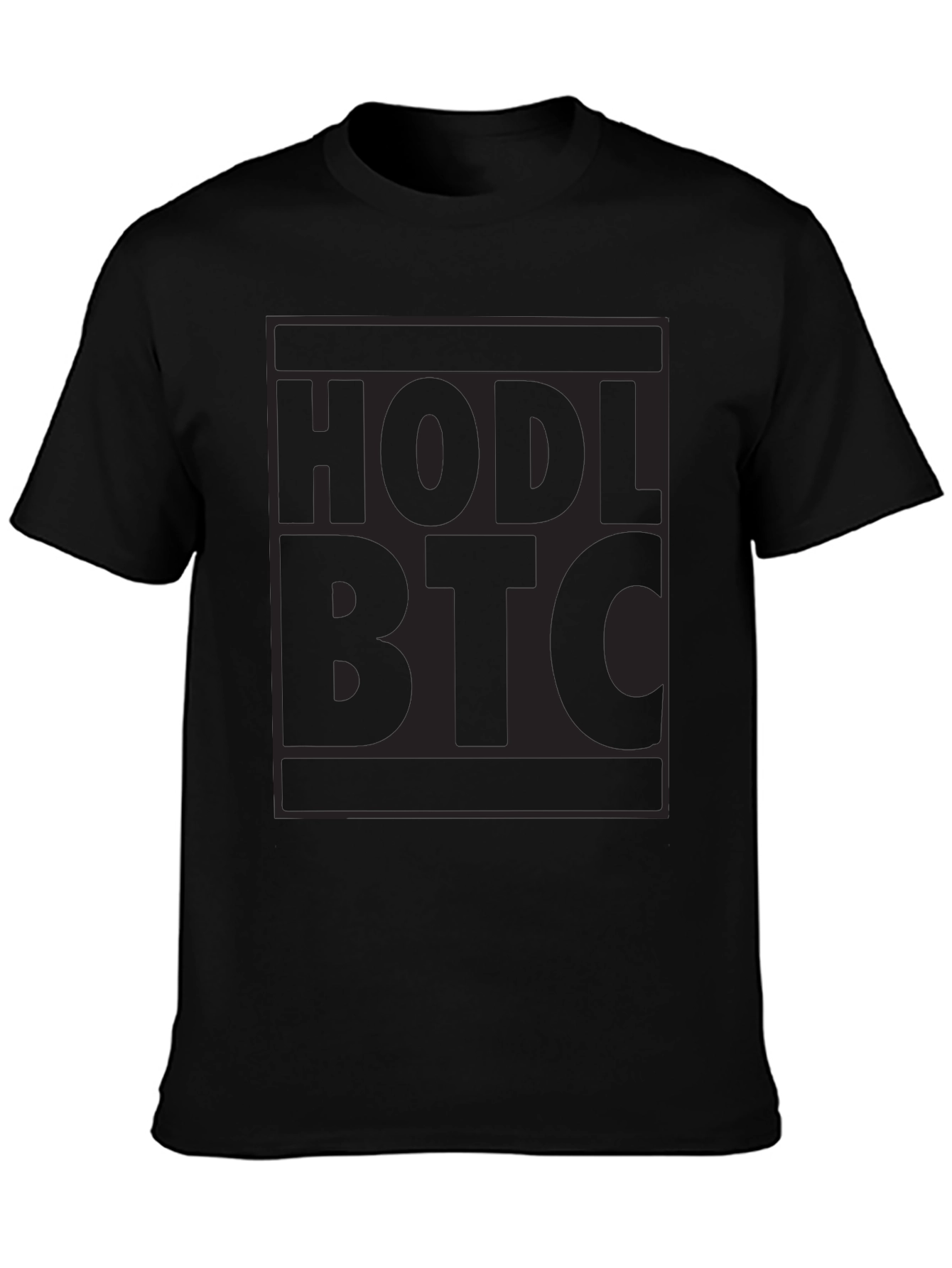 HODL BTC Black T-Shirt Crypto Bitcoin Investor Tee