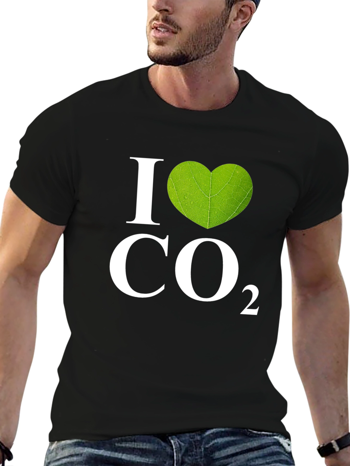 I Heart CO2 Graphic T-Shirt - Black