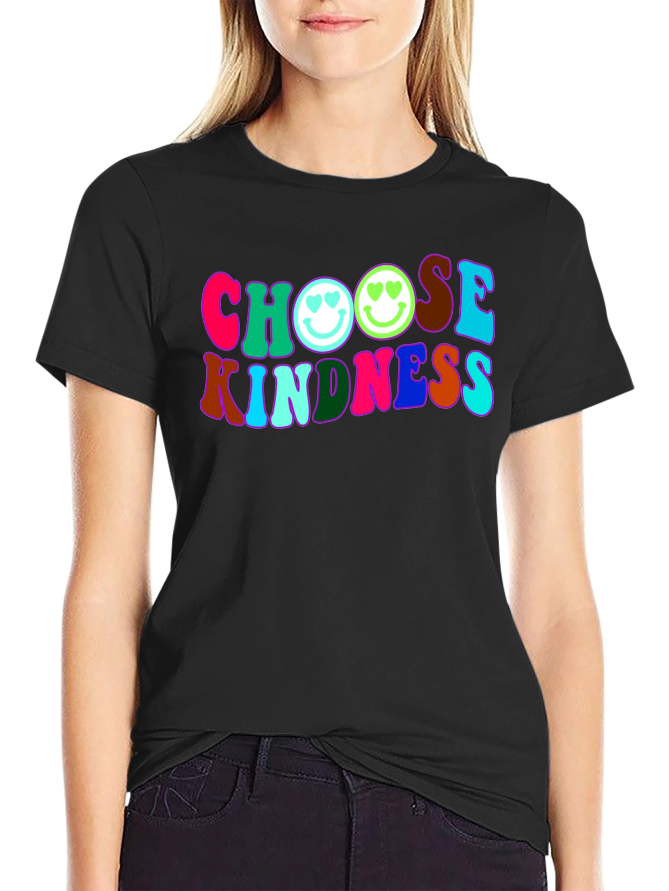 Choose Kindness T-Shirt - Retro Smiley Face Tee