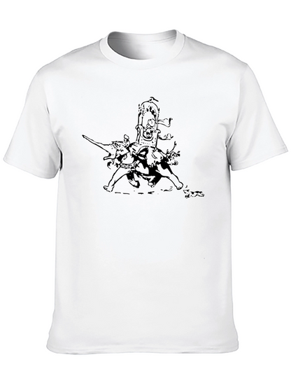 Black T-Shirt with Unique Elephant Graphic