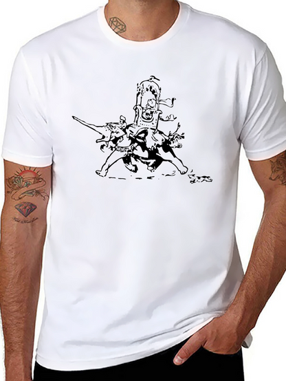 Black T-Shirt with Unique Elephant Graphic