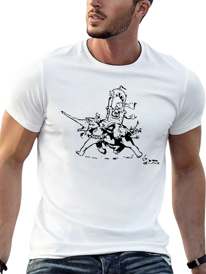 Black T-Shirt with Unique Elephant Graphic