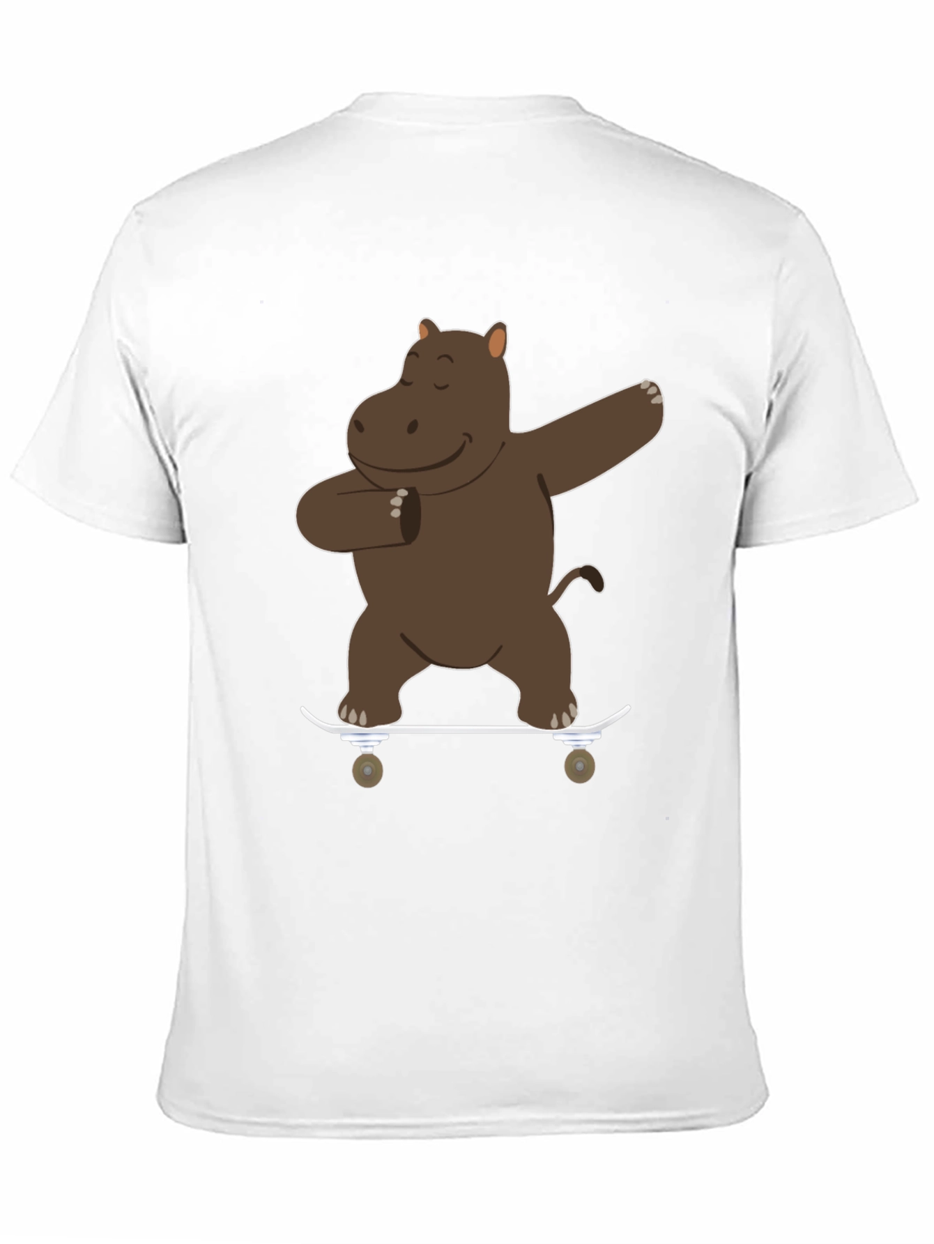 Skating Hippo Dab Black T-Shirt