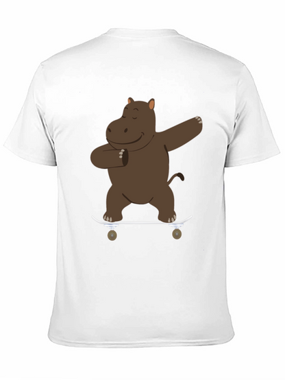 Skating Hippo Dab Black T-Shirt